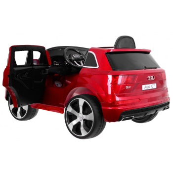 Audi Q7 Lift na akumulator dla dzieci Lakier Czerwony + Pilot + Wolny Start + EVA + MP3 LED